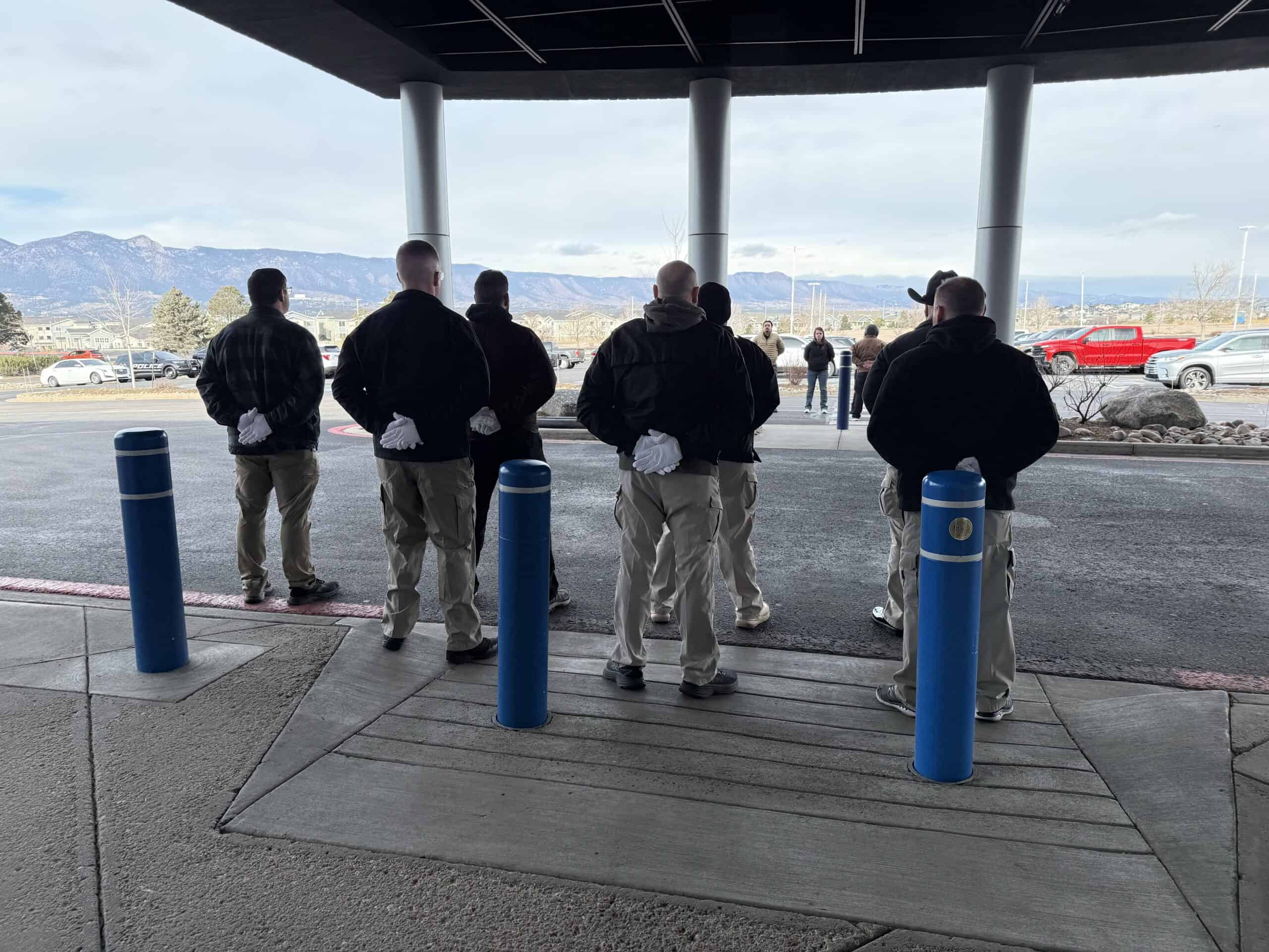 Honor Guard members at New Life Church.