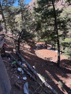 rural area with garbage 