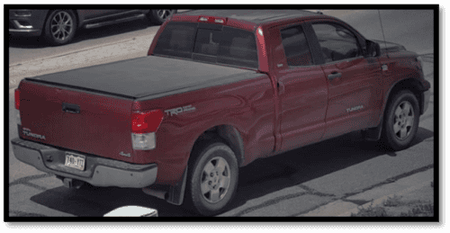 red toyota stolen truck 